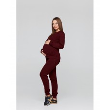 Спортивный костюм для беременных и кормящих мам Lullababe Detroit Бордовый LB07DT104