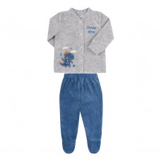 Набор одежды для новорожденных Bembi 1 - 3 мес Велюр Синий КС737