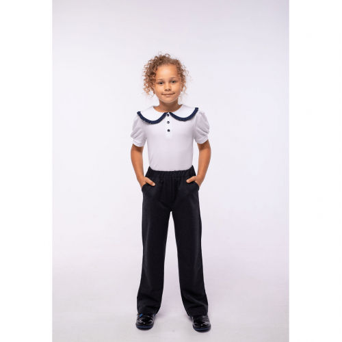 Детская блузка для девочки Vidoli от 7 до 11 лет Белый/Синий G-21932S
