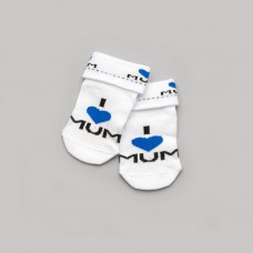 Детские носочки для малышей Модный карапуз I love mum Синий 101-00807