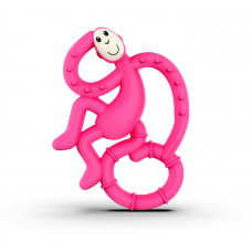 Игрушка-прорезыватель Matchistick Monkey Танцующая обезьянка, 10 см, розовая