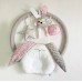 Кокон для новорожденных Happy Luna BabyNest Plush Зайчик 4 Розовый/Серый 0117