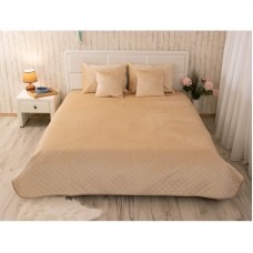 Покрывало на кровать Руно VeLour Beige ромб 150x220 см Бежевый 360.55_Beige ромб