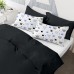 Наволочка на подушку Cosas евро набор 4 шт 50х70 см Голубой/Черный Set4Pillow_Black_CrownBlue_50х70