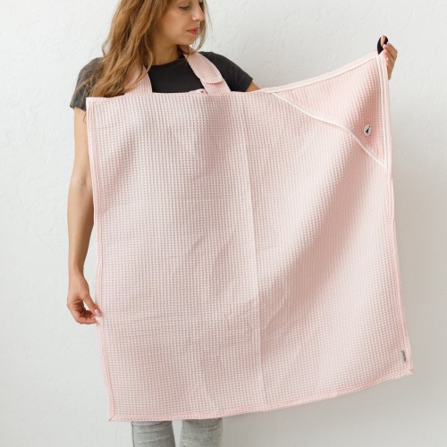 Вафельное полотенце для ухода за новорожденным Magbaby Wafel 90х85 см Розовый 112303