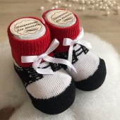 Детские носки для новорожденных BetiS Бантик 0 - 6 мес Трикотаж Красный/Черный 27684406