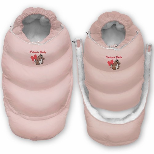 Конверт в коляску на флисе трансформер Ontario Baby Alaska Demi+ Size control Розовый ART-0000305