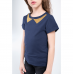 Детская футболка для девочки Vidoli от 7 до 11 лет Синий/Золото G-20915S