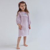 Летнее платье для девочки ELA Textile&Toys Ukraine Цветы 7 - 9 лет Муслин Розовый EDМ002PN