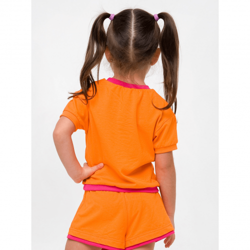 Детская футболка для девочки Smil Розовый цитрус Оранжевый 3-6 лет 110641
