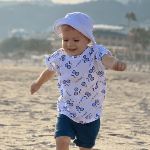 Детская футболка из муслина Embrace Усики Голубой от 2 до 5.5 лет muslintshirt012_92