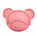 Детская тарелка силиконовая на присоске Canpol babies Мишка Розовый 51/401_pin
