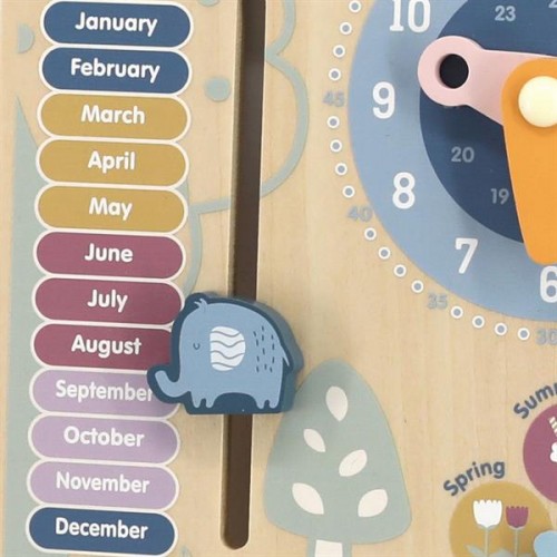 Развивающая игра бизиборд Viga Toys PolarB Календарь с часами на английском языке 44056