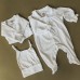 Комплект одежды для крещения Minikin Для особливих подій 0 - 3 мес Ажурный жаккардовый трикотаж Молочный 2420318