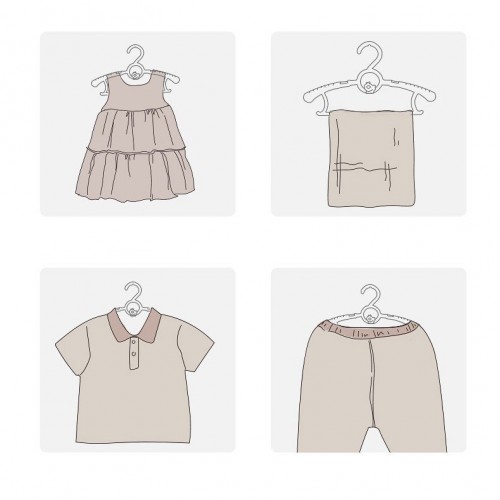 Набор детских вешалок для одежды Babyhood Кит Белый 10 шт BH-745W