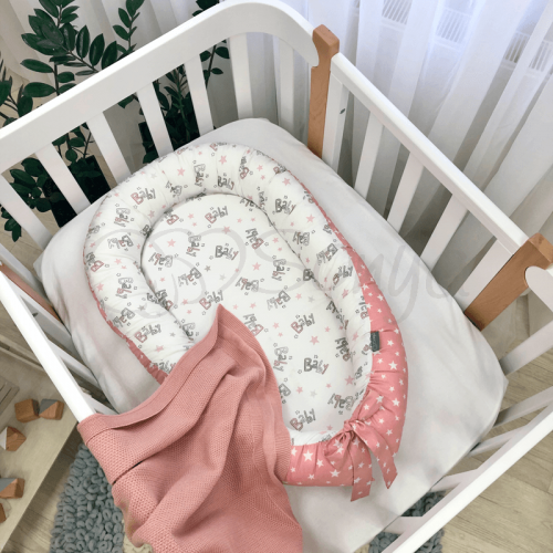 Кокон для новорожденных Маленькая Соня Baby Design Baby серо-пудровый Розовый 5019461