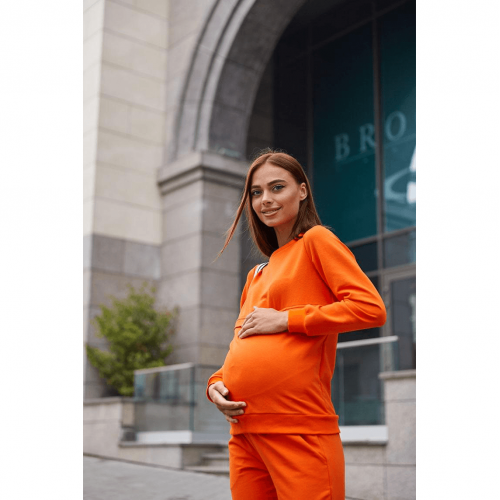 Спортивный костюм для беременных и кормящих Lullababe Detroit Оранжевый LB07DT152