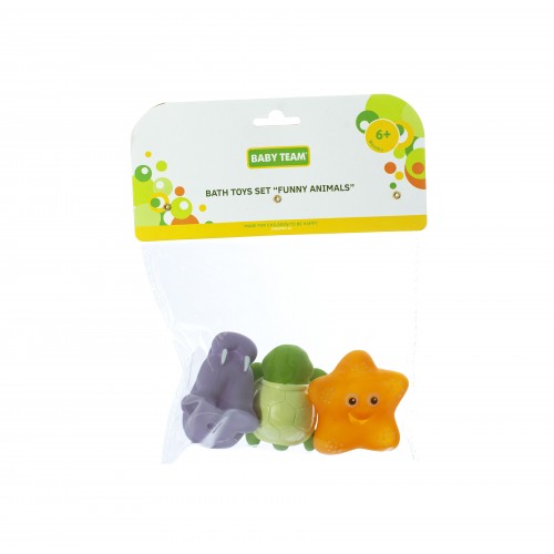 Игрушки для ванной Baby Team Забавные зверята Морские жители Зеленый 9022