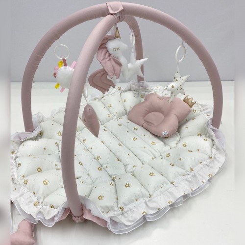 Кокон для новорожденных 2в1 Happy Luna Babynest Playmate Пудровый 0711