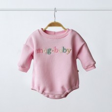 Свитшот бодик для детей Magbaby Juice с длинным рукавом и начесом 0-18 мес Розовый 100840