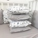 Детское постельное белье в кроватку Oh My Kids Полевые зверята Бязь Серый ПК-048-Х