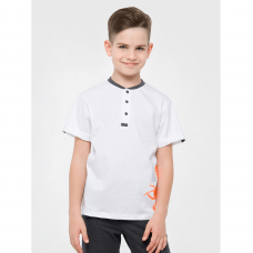 Детская футболка для мальчика Smil Глубины океана Белый 7-10 лет 110626