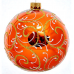 Новогодний шар на елку Santa Shop Новогодний узор Оранжевый 10 см 4820001023886