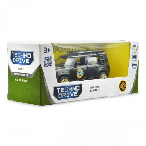 Модель машинки TechnoDrive Шеврони Героїв LAND ROVER DEFENDER 110 ГУР МО 1:43 250364M