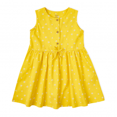 Платье для девочки с коротким рукавом Krako Цветы Желтый от 7 до 8 лет 4026D22
