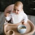 Детская тарелка на присоске BabyOno 6+ мес Силикон Голубой 1481/01