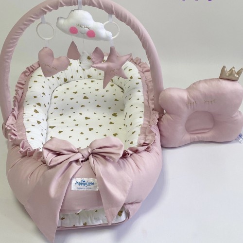 Кокон для новорожденных Happy Luna BabyNest Standart Любовь 2 Розовый 0200