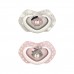 Пустышка силиконовая симметричная Canpol babies Bonjour Paris 18+ мес 2 шт Розовый 22/649_pin
