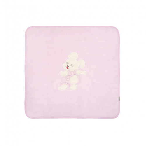 Велюровый плед для новорожденных Turkey Розовый 100х100 см 5105