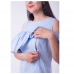 Платье для кормящих мам Athens Lullababe с воланом голубая полоска