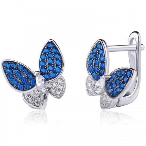 Серебряные сережки Silvex Butterfly СК2ФС/2007