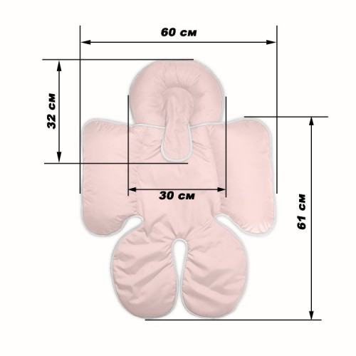 Матрасик в коляску и автокресло Ontario Baby Baby Protect Flanel Розовый ART-0000396