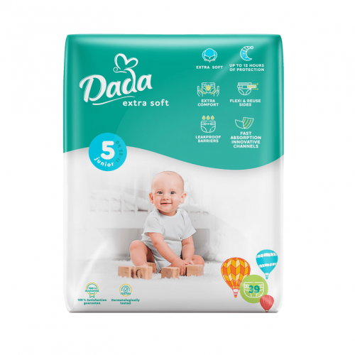 Детские подгузники Dada Extra Soft размер 5 вес 11-25 кг 39 шт Р37388