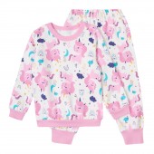 Пижама детская ЛяЛя 5 - 8 лет Интерлок Розовый/Молочный К3ІН151_2-359