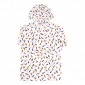 Рубашка с капюшоном детская Bembi 1 - 7 лет Поплин Белый/Желтый РБ164