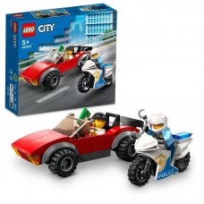 Конструктор LEGO City Преследование автомобиля на полицейском мотоцикле 60392