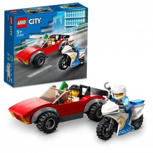 Конструктор LEGO City Преследование автомобиля на полицейском мотоцикле 60392