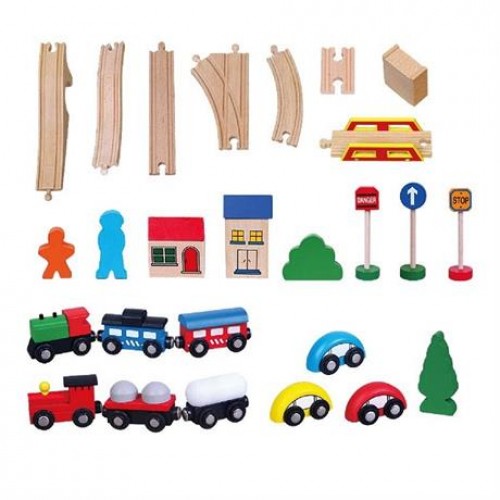 Игрушка Viga Toys Железная дорога 56304 49 шт