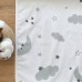 Непромокаемая пеленка для детей Маленькая Соня Облака серые с месяцем 45х75 см Серый/Белый 118487