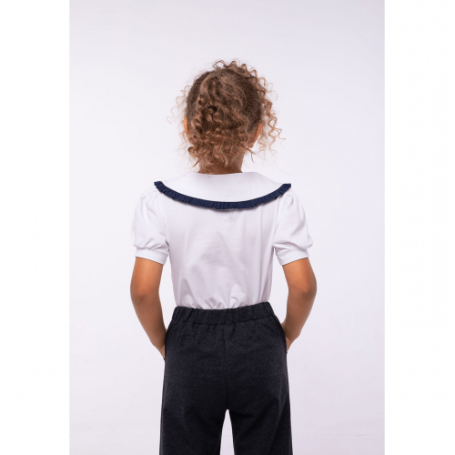 Детская блузка для девочки Vidoli от 7 до 11 лет Белый/Синий G-21932S