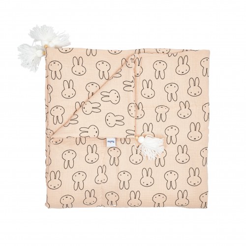 Муслиновый плед для новорожденных Twins Rabbits Персиковый 90x90 см 1611-PMУ90х90-18R