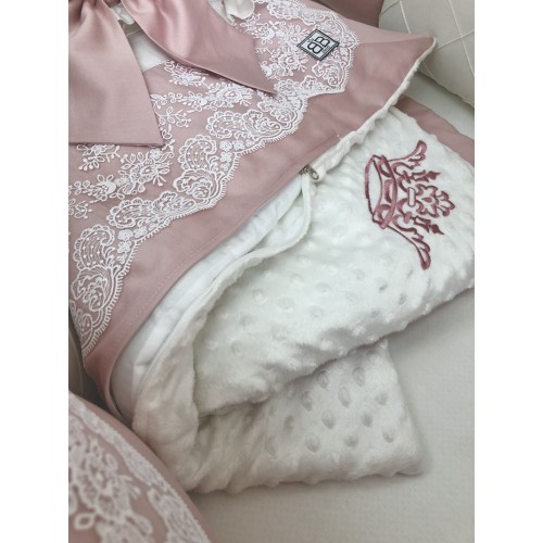 Плед конверт на выписку и бортики в кроватку BBChic Коллекция №1 Classic Розовый 5010101