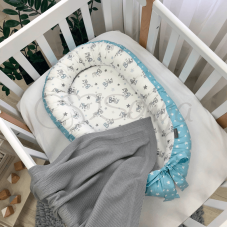 Кокон для новорожденных Маленькая Соня Baby Design Baby серо-голубой Голубой 5019462