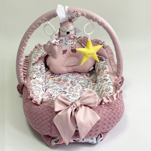 Кокон для новорожденных Happy Luna BabyNest Irish Plush Мечта 2 Розовый 0180