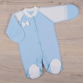 Человечек для новорожденных Бетис Бантик Голубой молочный