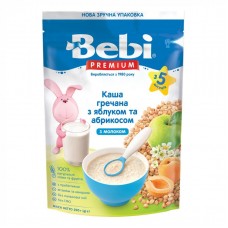 Каша гречневая Bebi Premium Молочная с яблоком и абрикосом 200 г 1105052